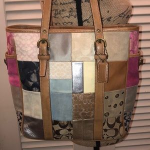 Coach Signature Patchwork Tote Bag